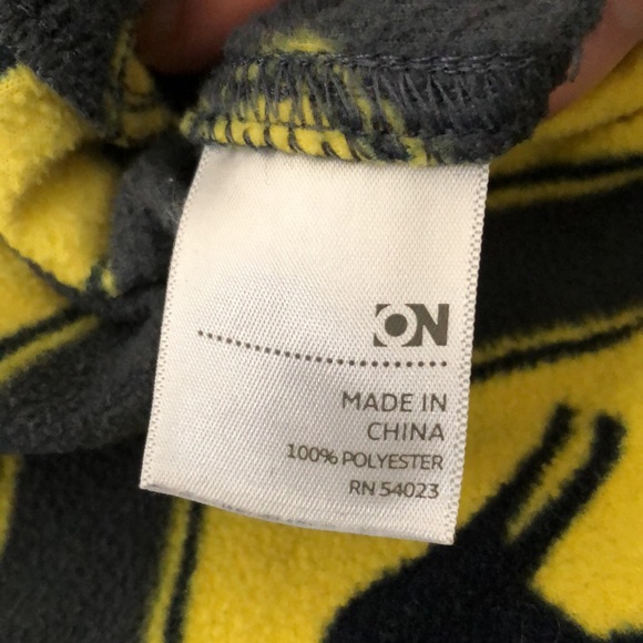Old Navy Yellow Black Deer Caution Pajama Pants XL 14 - Picture 5 of 9
